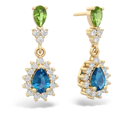 peridot-london topaz dangle earrings