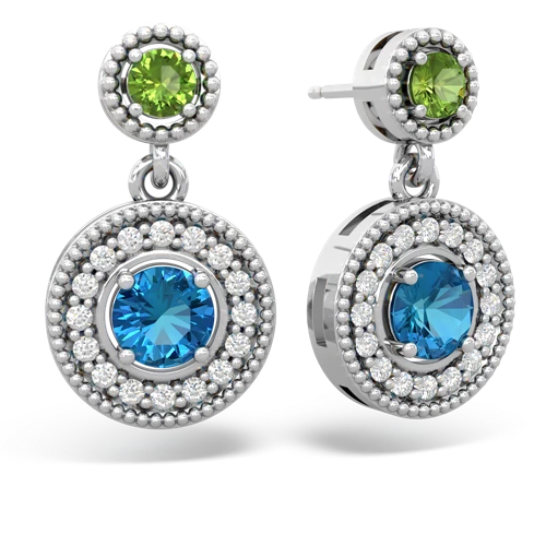 peridot-london topaz halo earrings