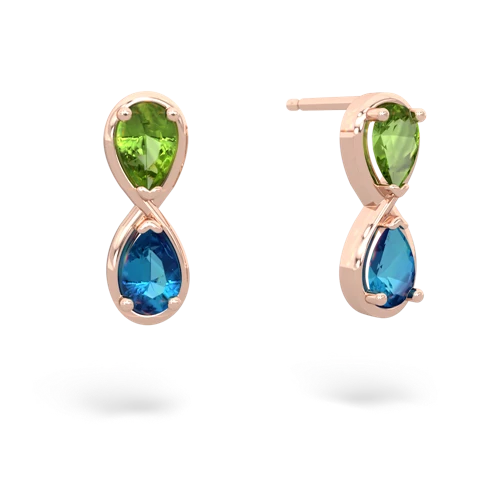 peridot-london topaz infinity earrings