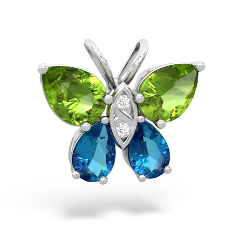 peridot-london topaz butterfly pendant