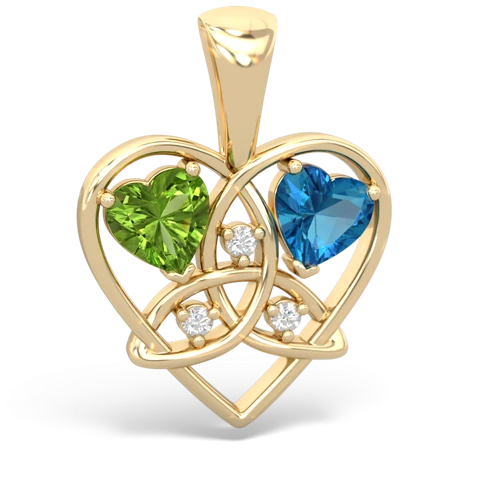 peridot-london topaz celtic heart pendant