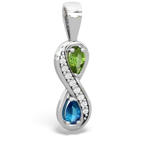 peridot-london topaz keepsake infinity pendant