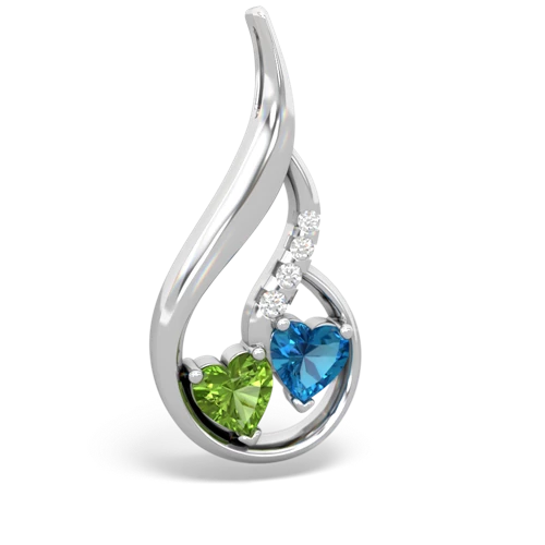 peridot-london topaz keepsake swirl pendant