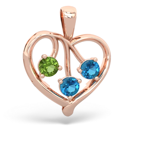 peridot-london topaz love heart pendant