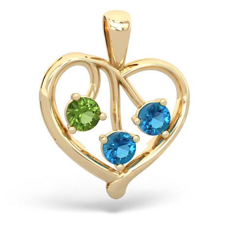 peridot-london topaz love heart pendant