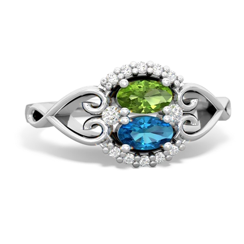 peridot-london topaz antique keepsake ring