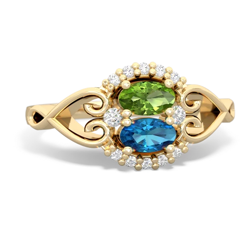 peridot-london topaz antique keepsake ring