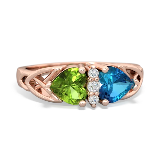 peridot-london topaz celtic ring