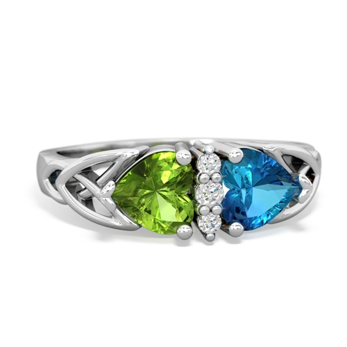 peridot-london topaz celtic ring