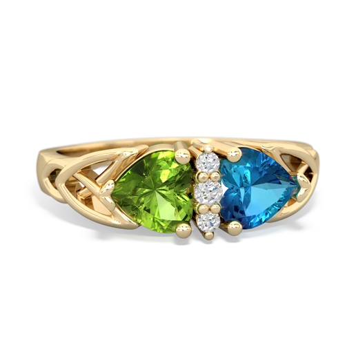 peridot-london topaz celtic ring