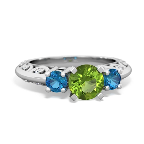 peridot-london topaz engagement ring