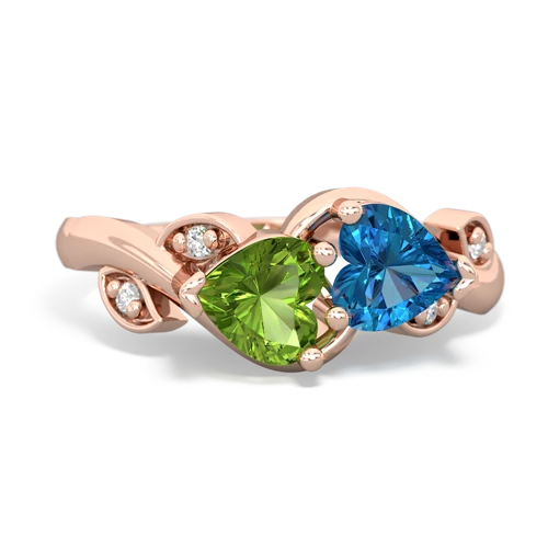 peridot-london topaz floral keepsake ring