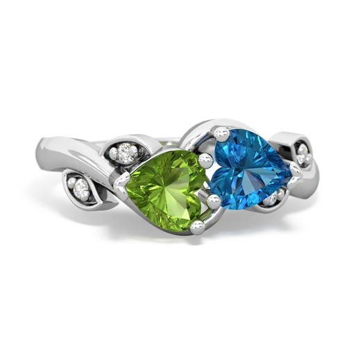 peridot-london topaz floral keepsake ring