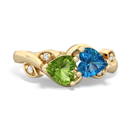 peridot-london topaz floral keepsake ring