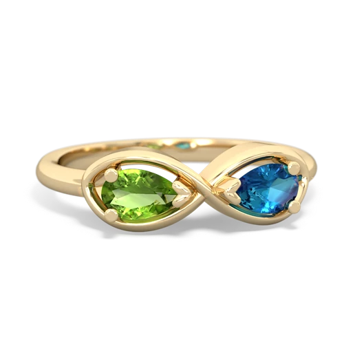 peridot-london topaz infinity ring