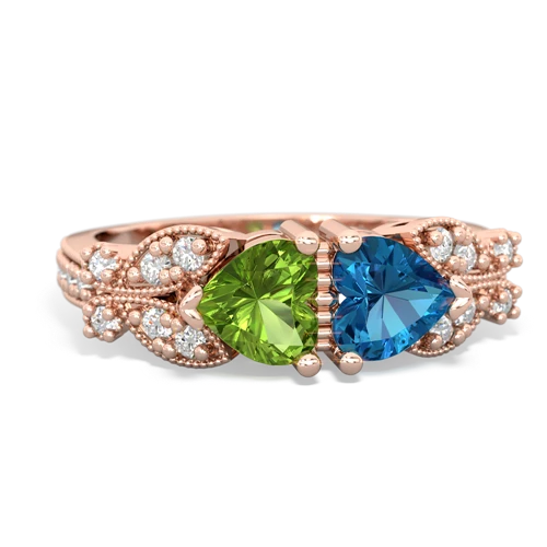 peridot-london topaz keepsake butterfly ring