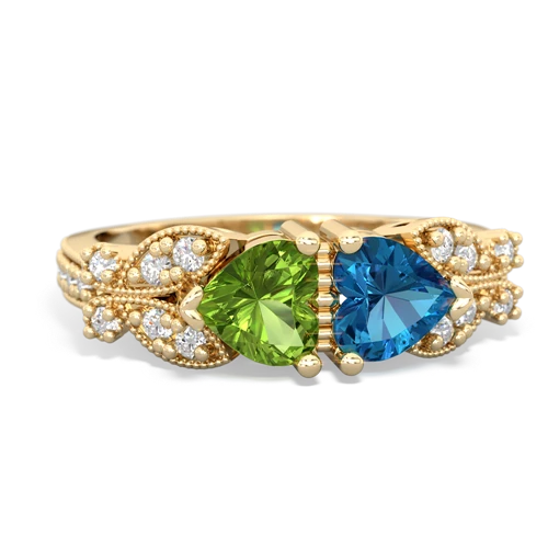 peridot-london topaz keepsake butterfly ring