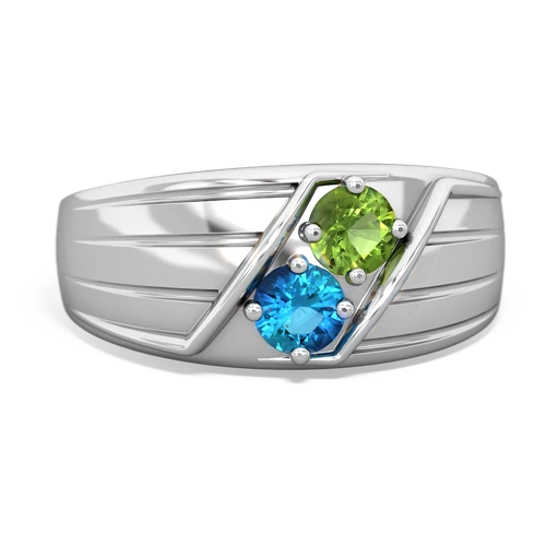 peridot-london topaz mens ring