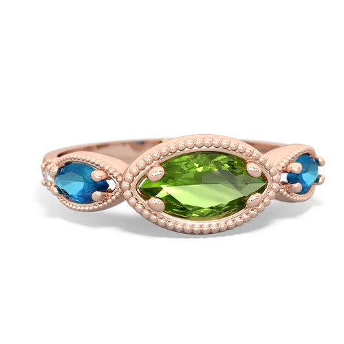 peridot-london topaz milgrain marquise ring