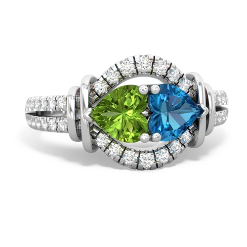 peridot-london topaz pave keepsake ring