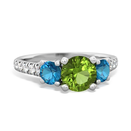 peridot-london topaz trellis pave ring