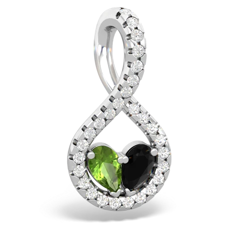 Peridot Genuine Peridot with Genuine Black Onyx PavÃ© Twist pendant Pendant