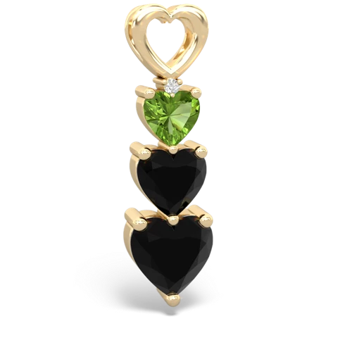 Peridot Genuine Peridot with Genuine Black Onyx and Genuine Opal Past Present Future pendant Pendant