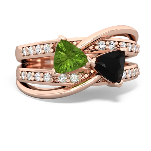 peridot-onyx couture ring