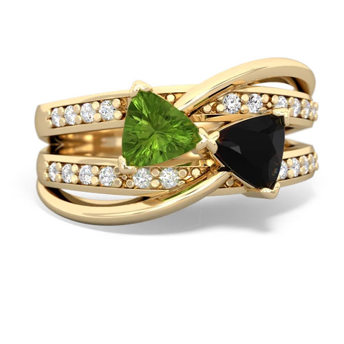 peridot-onyx couture ring