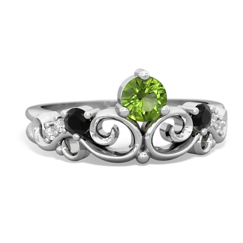peridot-onyx crown keepsake ring