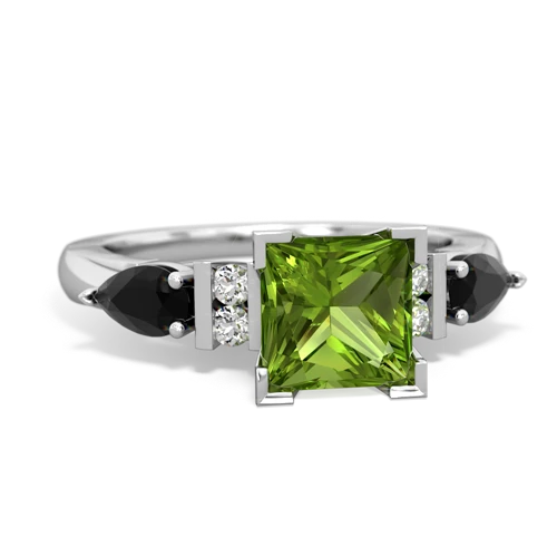 peridot-onyx engagement ring