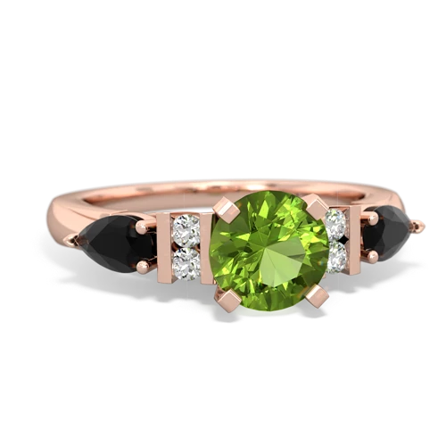 peridot-onyx engagement ring