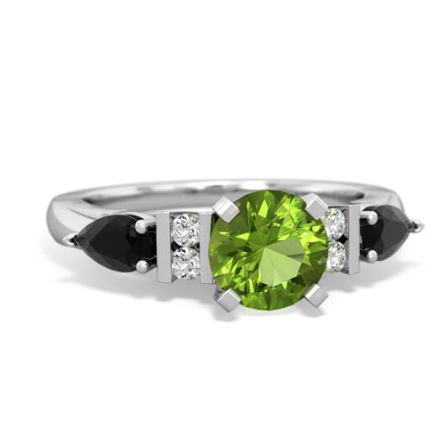 peridot-onyx engagement ring