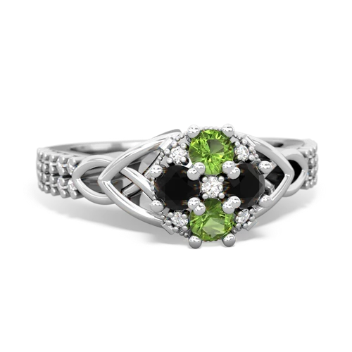 peridot-onyx engagement ring