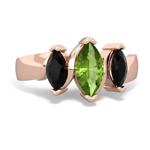 peridot-onyx keepsake ring