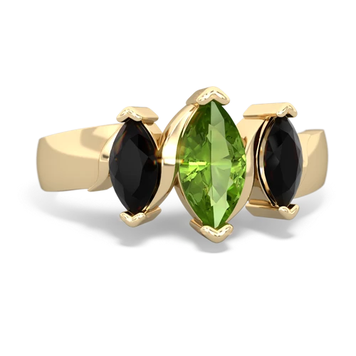 peridot-onyx keepsake ring