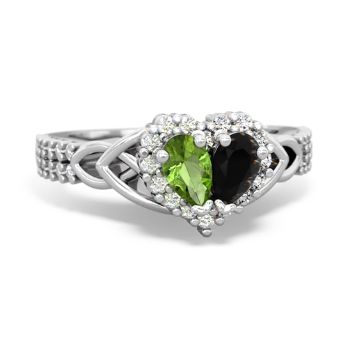 peridot-onyx keepsake engagement ring