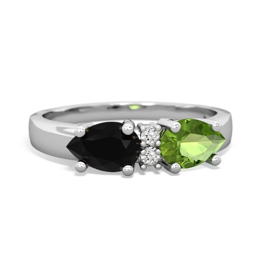 peridot-onyx timeless ring