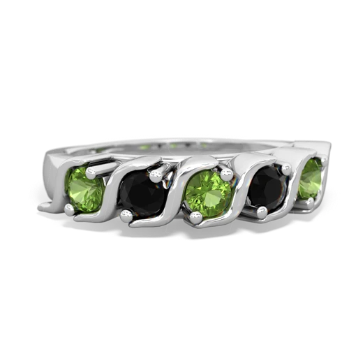 peridot-onyx timeless ring