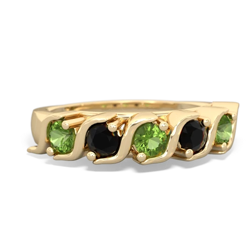 peridot-onyx timeless ring