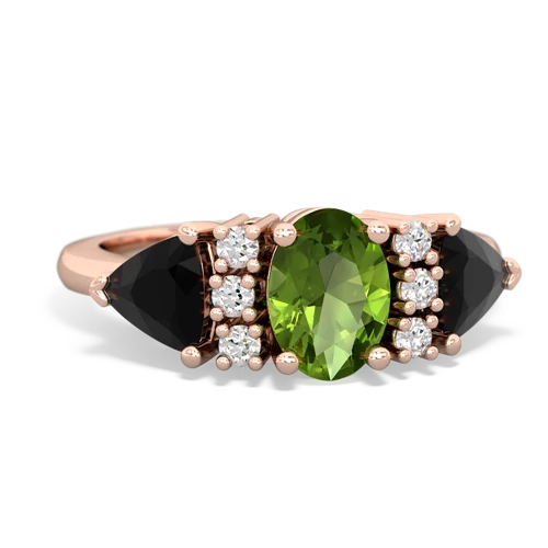 peridot-onyx timeless ring