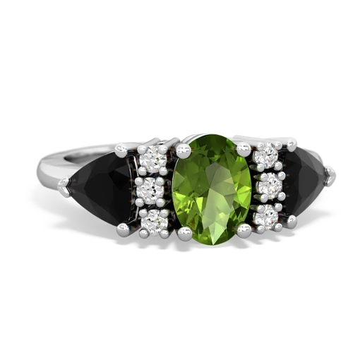 peridot-onyx timeless ring