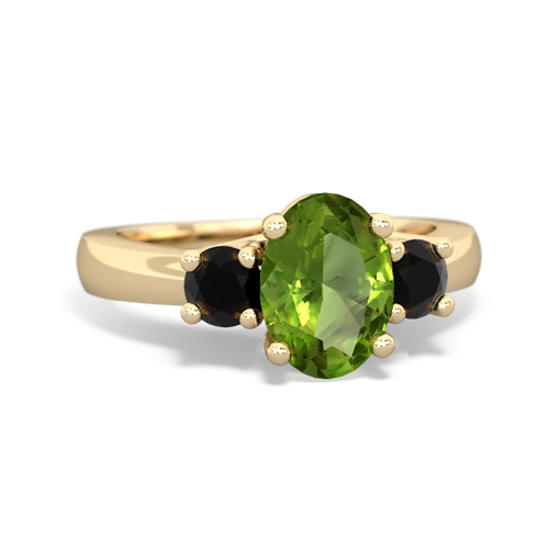 peridot-onyx timeless ring