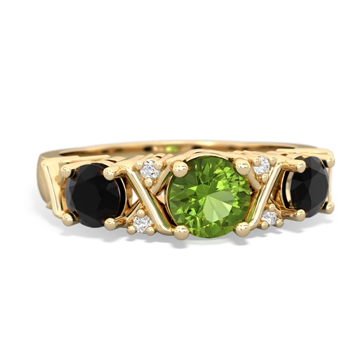 peridot-onyx timeless ring