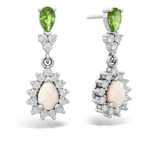 peridot-opal dangle earrings