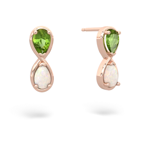 peridot-opal infinity earrings