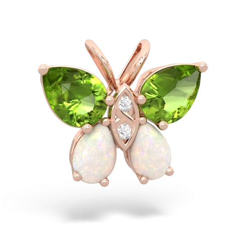peridot-opal butterfly pendant