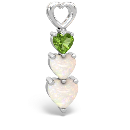 peridot-opal three stone pendant