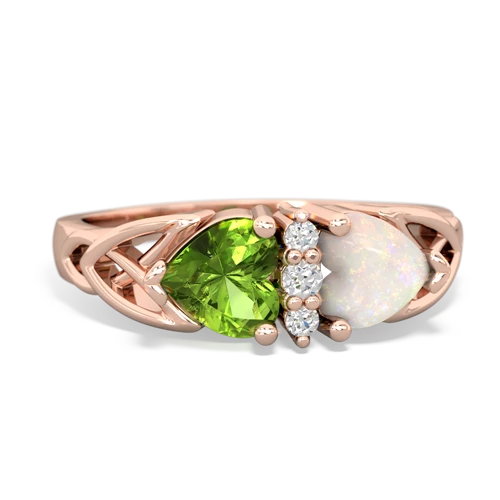 peridot-opal celtic ring