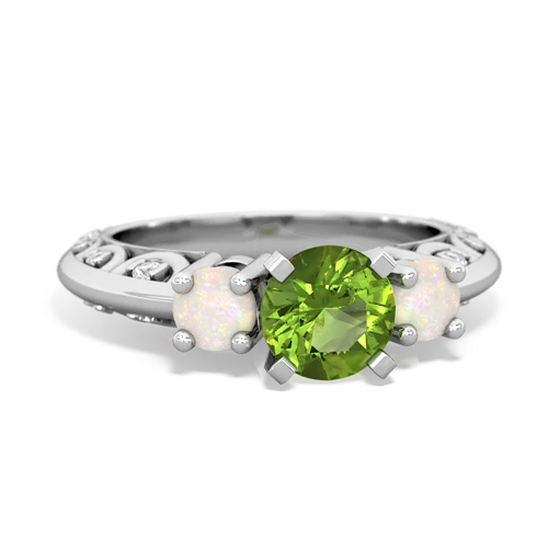 peridot-opal engagement ring